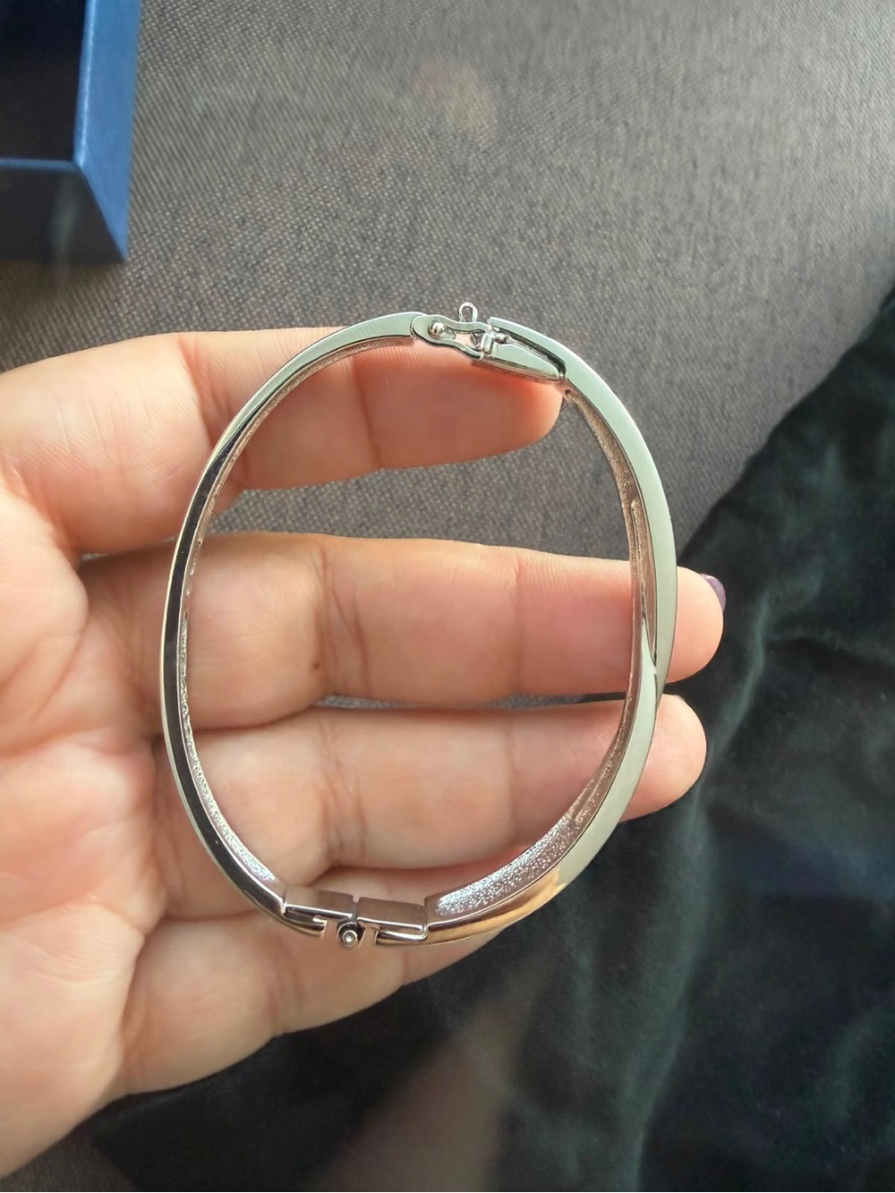 Swarovski Silver-Tone Crystal Bangle Bracelet - Picture 3 of 14